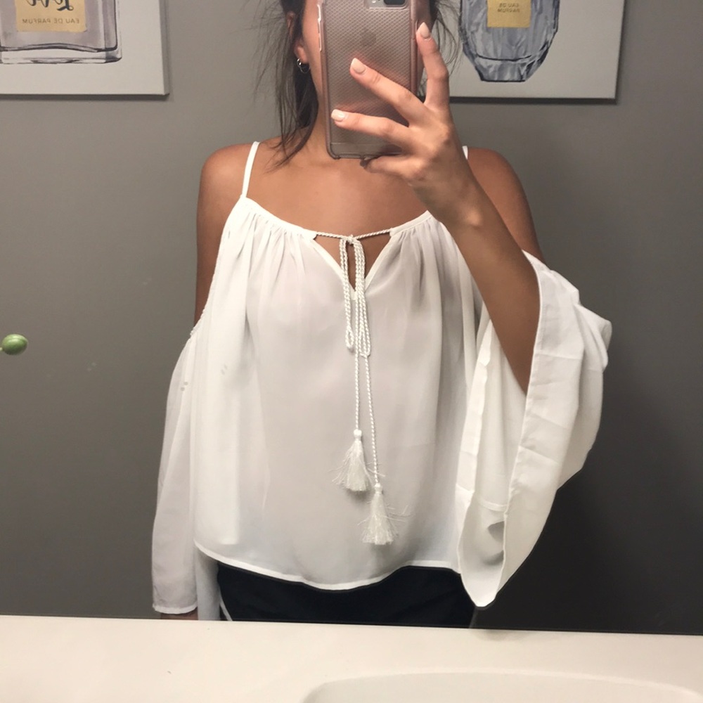 Forever 21 Off the Shoulder Woven Top